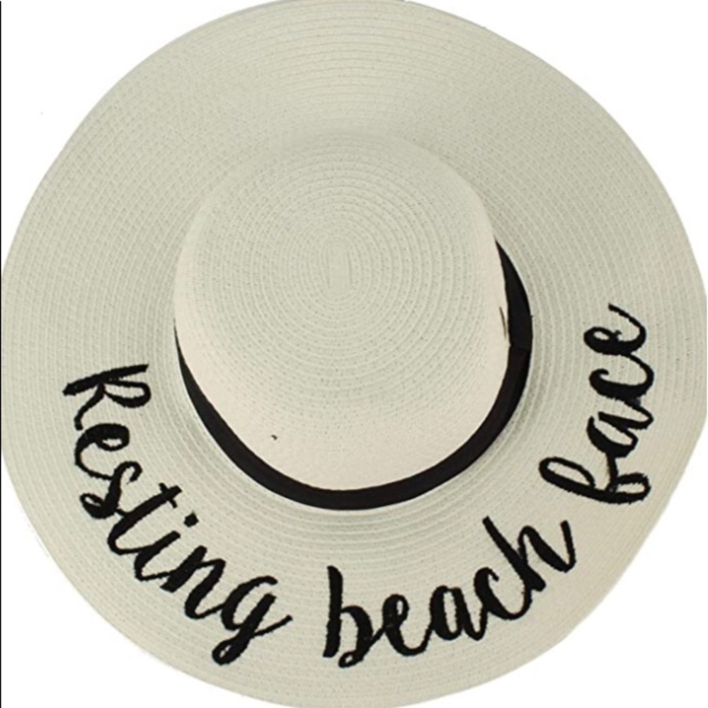 “Resting Beach Face” Summer Floppy Sun Hat